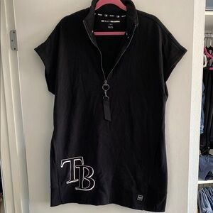 Size L Rays Short Sleeve Sweatshirt Dress